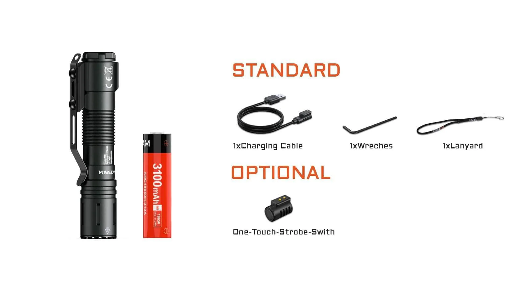 Acebeam P15 EDC Tactical Flashlight - Image 7