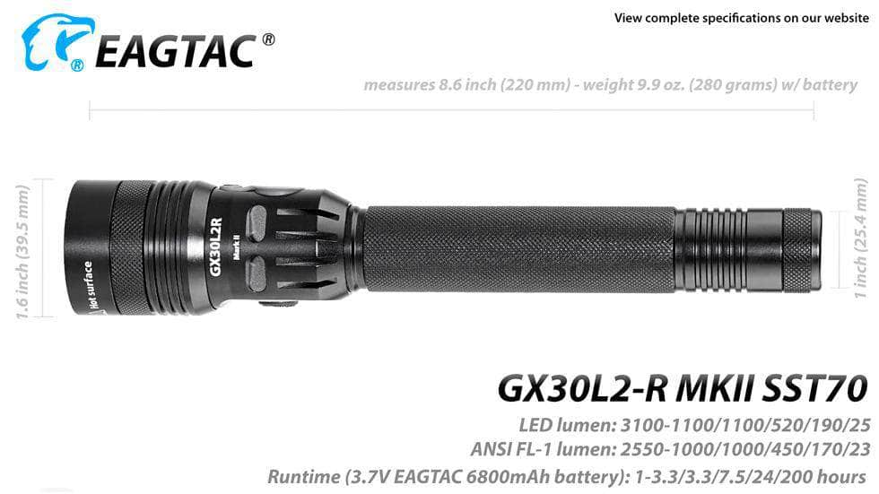 Eagletac GX30L2-R MKII SST70 Flashlight - Image 10