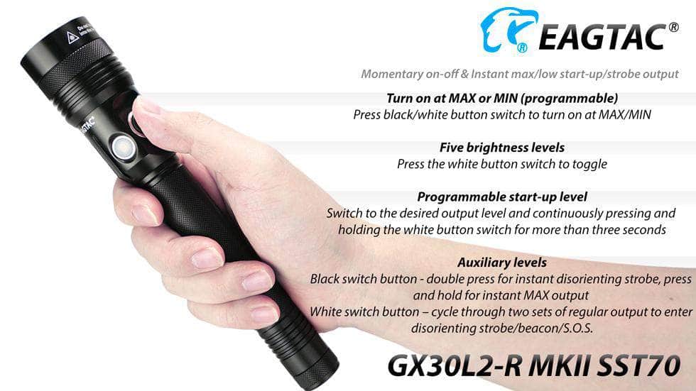 Eagletac GX30L2-R MKII SST70 Flashlight - Image 6