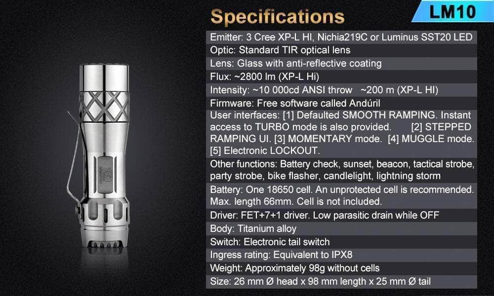 Lumintop LM10 Titanium - Image 19